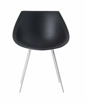 Lago / Fauteuil en cuir Noir