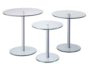 Circle / Table basse ronde Verre transparent H 40 x Ø 40 cm