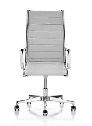 Elliot / Fauteuil de direction en cuir Blanc