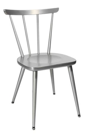 W-1960 / Chaise bistrot Aluminium satiné