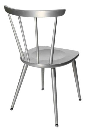 W-1960 / Chaise bistrot Aluminium satiné
