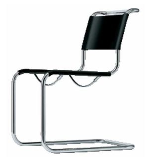 S 33 Pure materials / Chaise design Thonet cuir sellier Noir