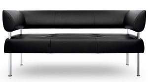 Business Class / Canapé 3 places L160 cm cuir Noir