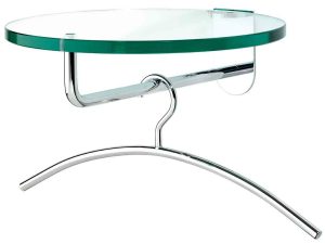 Frisbi / Patère murale Verre transparent + 4 cintres chromés