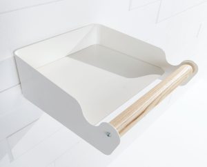 Urban Wardrobe / Patère murale vide-poches Blanc + Anthracite