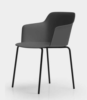 Deep PL / Fauteuil visiteur 4 pieds laqués