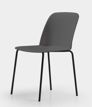 Deep PL / Chaise visiteur empilable 4 pieds laqués