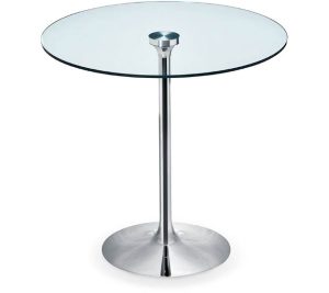 Infinity / Table de réunion ronde verre transparent