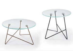 Ermione Meme Design / Table basse ronde Verre transparent