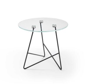 Ermione Meme Design / Table basse ronde Verre transparent